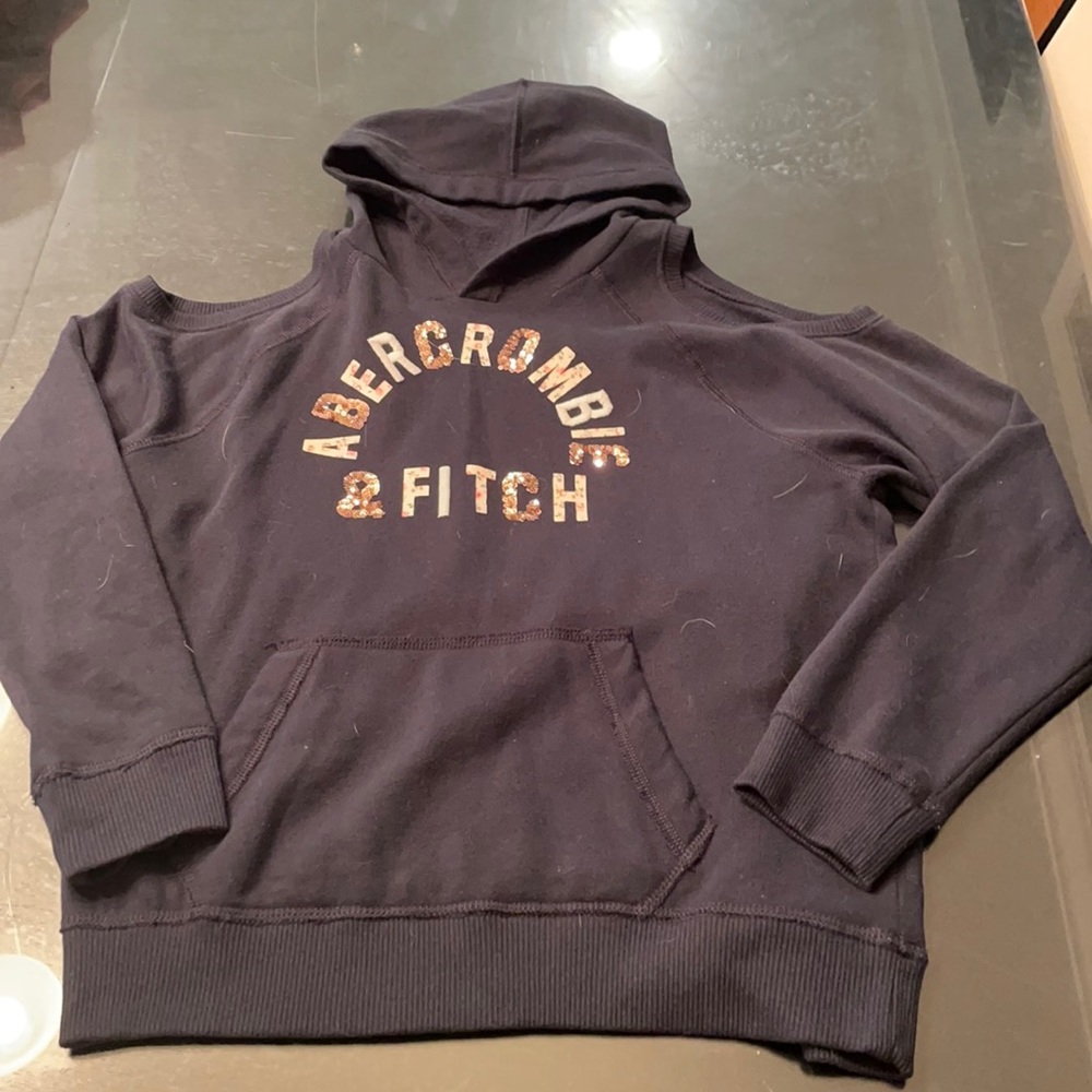 Girls Abercrombie Kids cut-out shoulder hoodie